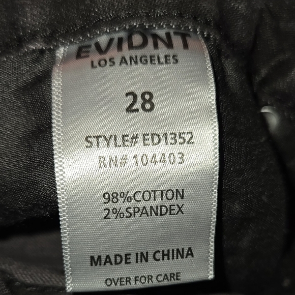 New Evidnt Black Frayed Hem Jeans Size 28 US 6 - Picture 8 of 8